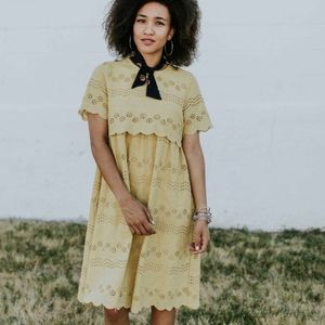 ROOLEE mom nursing or maternity dress eyelet midi